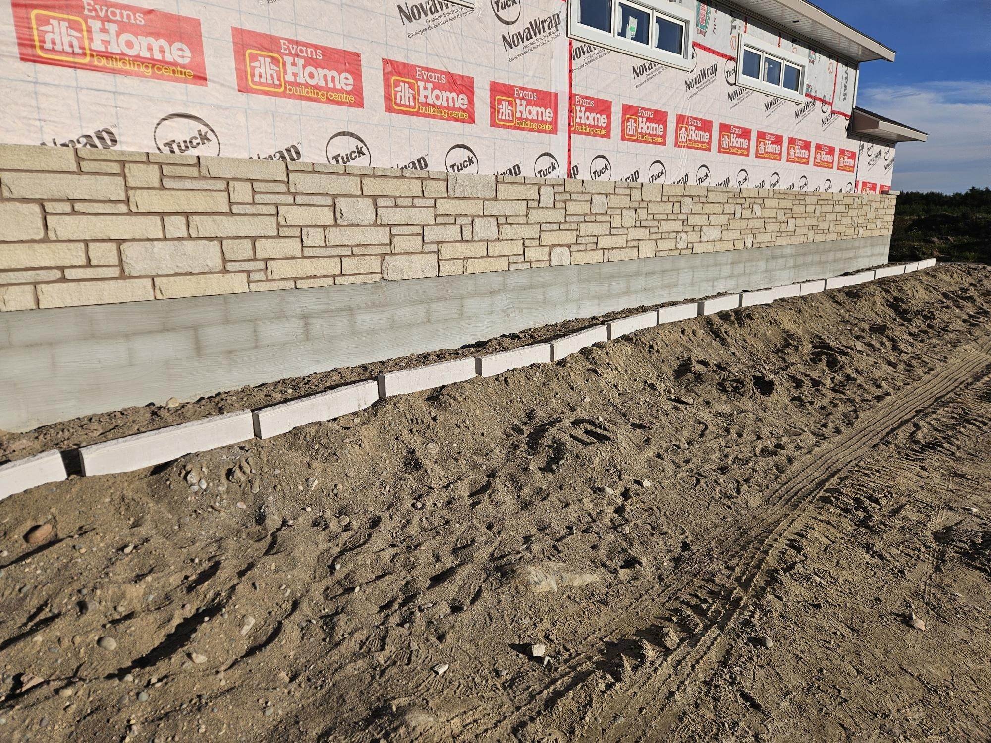 Stone veneer foundation installation, A1 Creative Masonry